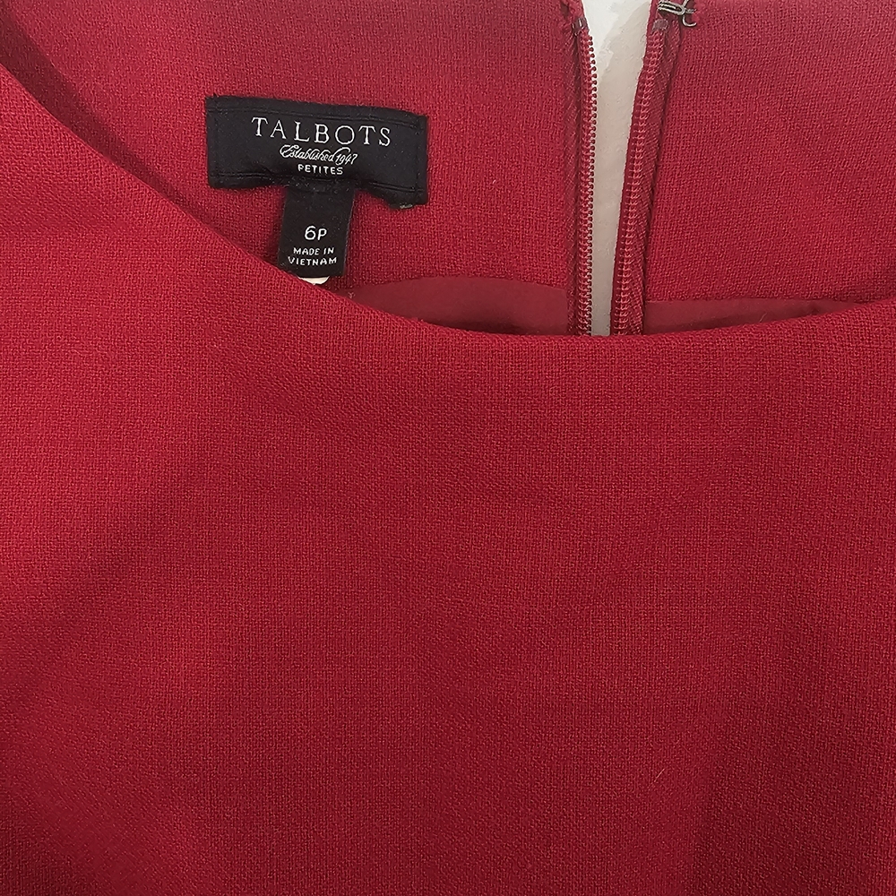 Talbots Strapless Dress in Rich Red - Picture 3 of 3